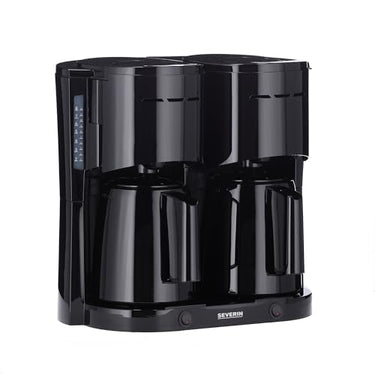 SEVERIN Duo-Filterkaffeemaschine mit Thermokanne, Kaffeemaschine für bis zu 16 Tassen, ansprechende Filtermaschine mit 2 Isolierkannen, schwarz, KA 9315 im Sale